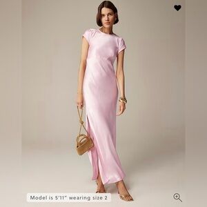 NWT! Anna October© X J.Crew short-sleeve slip dress in luster crepe/ Size 6